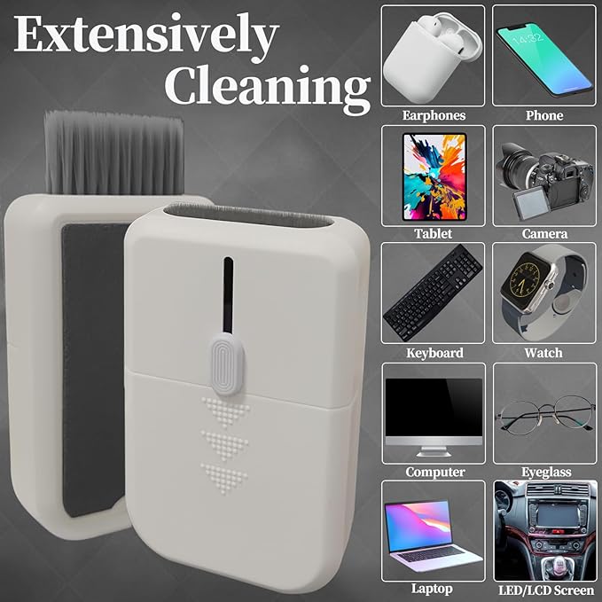 Laptop PC Gaming Keyboard Cleaning Kit Accessories for iPhone iPad MacBook Pro, Hatstart 11 in 1 Electronics Computer Phone Screen Cleaner Spray, Earbud Cleans Pen for Airpod, Tech Desk Gifts for Men