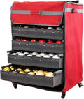 Balsam Hill Deluxe Rolling Ornament Chest - 150pc Christmas Decoration Storage with Dividers & Trays