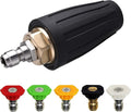 M MINGLE Turbo Nozzle for Pressure Washer, Rotating Nozzle and 5 Tips, 1/4 Inch Quick Connect, 3600 PSI, Orifice 3.0