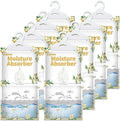 Ksend Moisture Absorbers 8 Packs - 9.8 oz Dehumidifier Bags, Portable Moisture Hanging Bags for Closet, Bathroom and Kitchen, Jasmine Osmanthus Scent, 11.8" x 6.3"