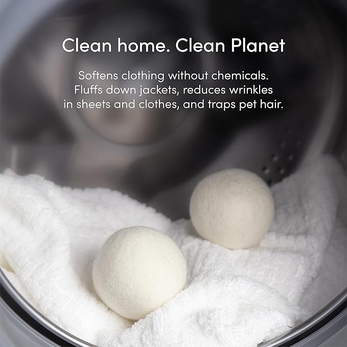 Dirty Labs | 100% New Zealand Wool Dryer Balls | 3 Balls | Shorten Drying Time | Reduce Static & Wrinkles | Dryer Sheet & Fabric Softener Alternative