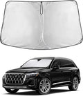 EcoNour Windshield Sun Shade Compatible for Audi Q7 2016–2026 | Luxury SUV Front Window Sunshade | Foldable 4-Layer Sun Visor Protector | UV & Heat Blocking | Keeps Cabin Cooler