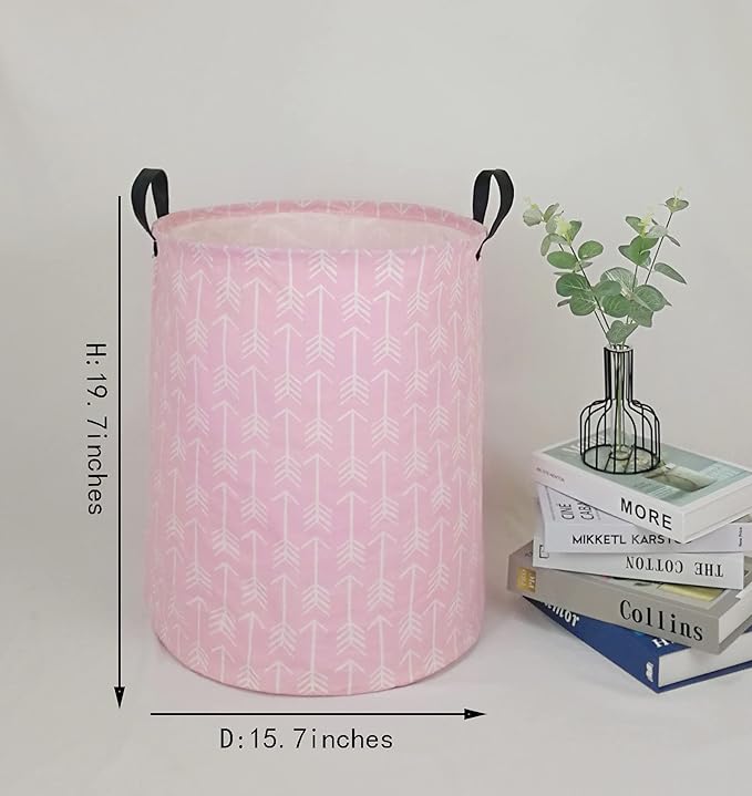 Round Laundry Hamper Storage Basket Laundry Organizer Hamper Storage Bins Clothes Box Nursery Hamper Gift Basket with Handles