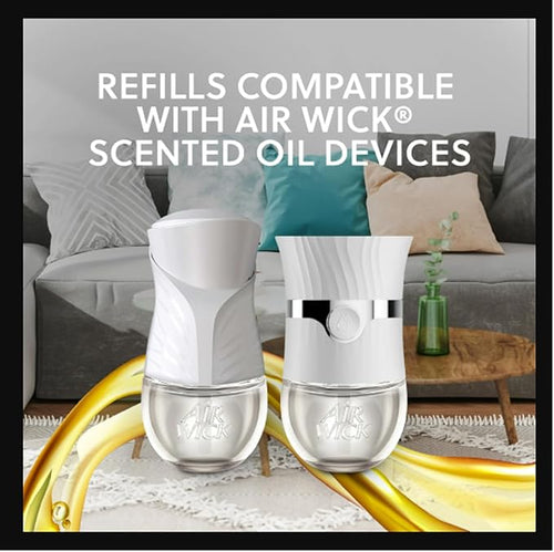 Air Wick Plug-In Scented Oil Air Freshener Warmer Refills, Fresh Linen, 6 Count (1 Pack Packaging May Vary)