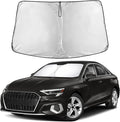 EcoNour Windshield Sunshade for Audi A3 2022–2025 | Custom Fit Front Window Sun Shade | Blocks Harmful UV Rays & Reduces Heat | Foldable Sun Visor with Storage Pouch