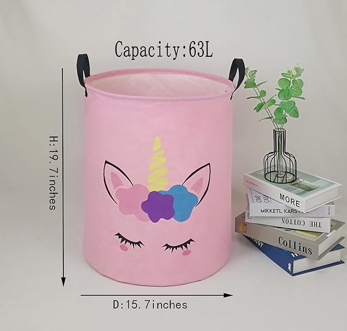 Round Laundry Hamper Storage Basket Laundry Organizer Hamper Storage Bins Clothes Box Nursery Hamper Gift Basket with Handles