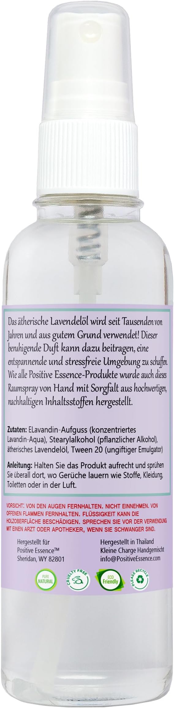 Lavender Room and Pillow Spray, Natural Aromatherapy Sleep Spray with Lavender Essential Oil for Relaxation, Fabric & Bedding Mist, Non-Aerosol Odor Neutralizer