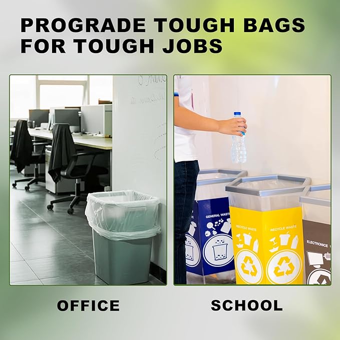 Trash Can Liner - Wholesale 1000 Count Garbage Bags on Perforated Roll 7-10 Gallon Multipurpose for Office Bathrooms Business Home Commercial and Industrial Needs