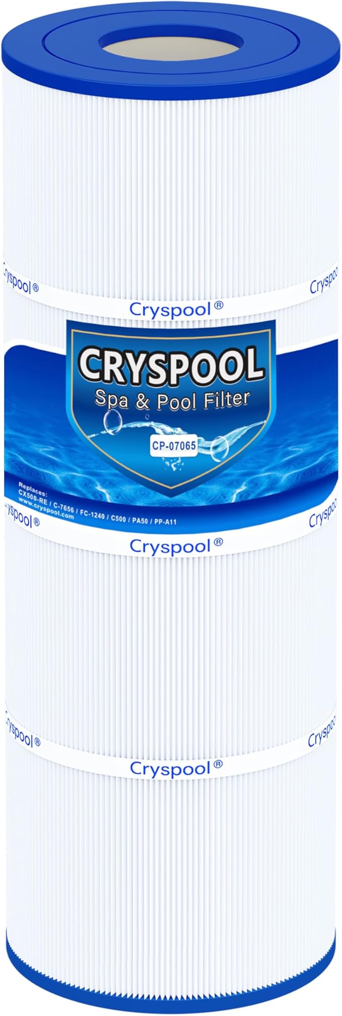 Cryspool® 07065 Filter Compatible with CX500-RE, C500, PA50, Ultral-A11, PP-A11, C-7656, FC-1240, 50 Sq. Ft Pool Filter Cartridge, 1 Pack