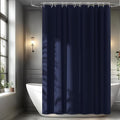 Seenus Navy Blue Fabric Shower Curtain Liner with 3 Magnets, 72 x 72 inch Waterproof Cloth Shower Liner Washable, Neutral Dark Shower Curtain for Bathroom