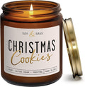 Christmas Cookie Candle, Cookie Candle – ‘Christmas Cookies’ Soy Candles, w/Sugar, Butter & Vanilla - Infused with Essential Oils I Christmas Candles I 9oz, 50Hr, Made in USA