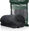RYCELYSIAN 24" x 36" Twisted-Loop Car Drying Towel, 1500GSM Microfiber Cleaning Cloth for Car, Trucks, Motorcycles, Streak Free, Lint Free, Ultra Absorbent Washing Cloth for Kitchen, Window (Grey)