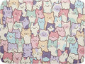 Colorful Cats Dish Drying Mat 18x24 inch Cute Animal Microfiber Reversible Fast Dry Dishes Drainer Rack Pad for Counter Kitchen Table Decor