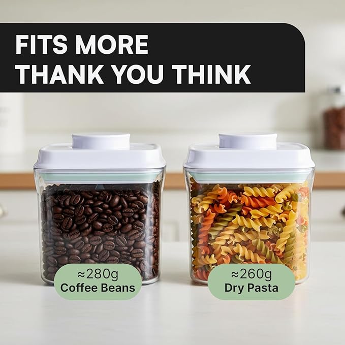 iChewie Bop Top | Airtight Meal Prep Containers with Lids | Food Storage Container Sets | Snack and Overnight Oats Fridge Organizer | Pantry and Kitchen Organization