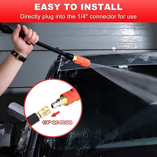 UPMMUD for Sun Joe SPX3000、 Pressure Washer Nozzle Tips Set,Adjustable Pressure Washer Nozzle Tips (0 to 60° Variable Spray Pattern), 1/4 Inch Quick Connect Plug, for Pressure Washer 3-7 GPM