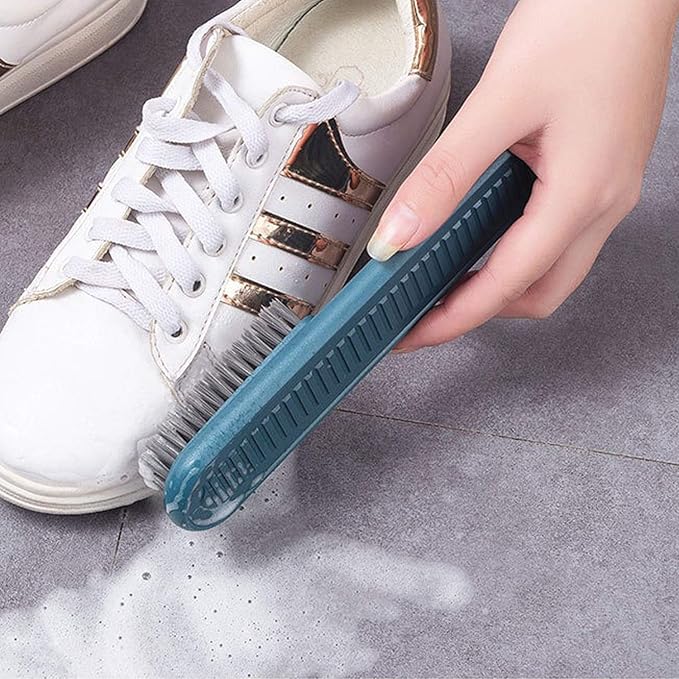 Cleaning Brush Soft Bristle Brush Laundry Scrub Brush Clothes Underwear Shoes Scrubbing Brush, Easy to Grip Household Cleaning Brushes Tool for Countertops Bathtubs (Grey)