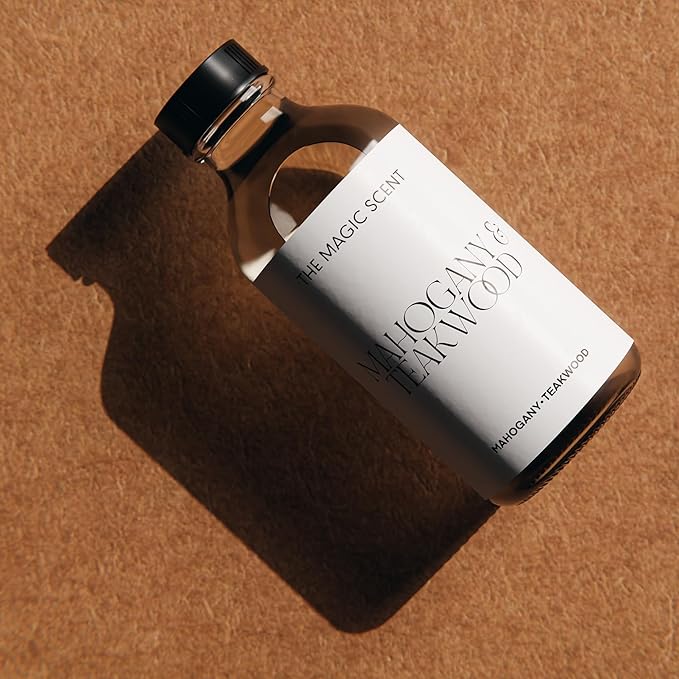 The Magic Scent Mahogany & Teakwood Diffuser Oil - Hotel & Home Luxury Scents Inspired by Abercrombie & Fitch - Diffuser Oil Scents for Home Designed for Use in All Diffusers - 4 fl oz, 120 mL