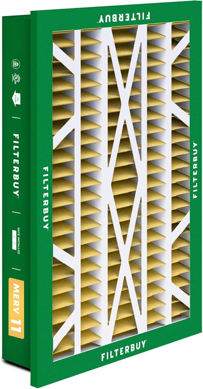 Filterbuy 20x30x5 Air Filter MERV 11 Superior Pet & Allergy Defense (2-Pack), Electrostatic Pleated HVAC AC Furnace Filters Replacement for Honeywell Return Grille (Actual Size: 18.38 x 28.63 x 3.69)