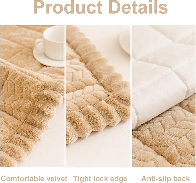 Mivnue Pet Couch Cover Protector Sofa Covers for Pets Washable Non Slip Couches and Sofas Dog Mat (Coffee, 27.6" x 70.9")