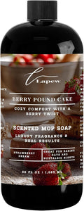 Lapew Berry Pound Cake Scented Mop Soap Concentrate 36 oz | Premium Fragranced Floor Cleaner | Streak-Free | Hard Floor Cleaning Solution | Eco Friendly | Made in USA (Strawberry Pound Cake)