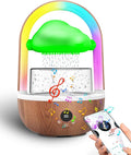 Aromatherapy Essential Oil Diffuser Rainbow Rain Cloud Humidifier Water Drip Mushroom Diffuser with Running Lights & Rain Sounds for Sleeping - Tabletop Water Fountain & Night Light