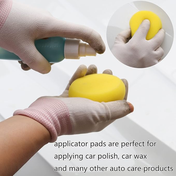 CTPICXM 74PCS 3Inch Car Headlight Restoration and Polishing Kit, Sanding Discs with 1/4" and M10 Backing Pad,Scouring Pads, Interface Pad, Wool Polishing Buffing Pad Polishing Buffing Wheel