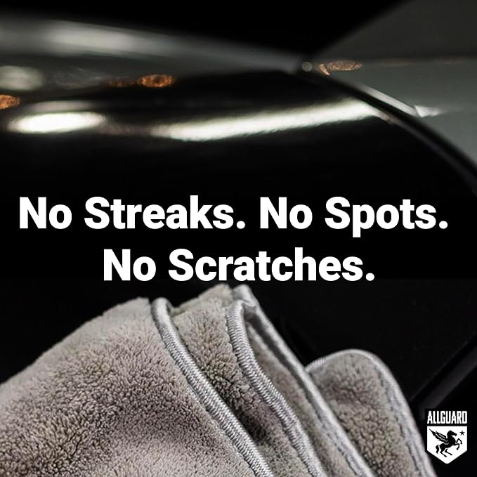 AllGuard Platinum Microfiber Towels for Cars Extra Large Towel Set of 2 Drying Towels with Maximum Absorbency, Scratch Free Wash Towels for Detailing, Microfiber Cleaning Cloth Towel Kit