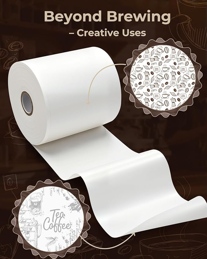50766.0001 Filter Paper Roll Fit for Bunn Sure Immersion Coffee Brewer, 9" * 9" * 8", White, High Density for Precise Filtration & Clear Coffee, Ideal for Bunn-O-Matic Commercial Brewer, 3 PACK