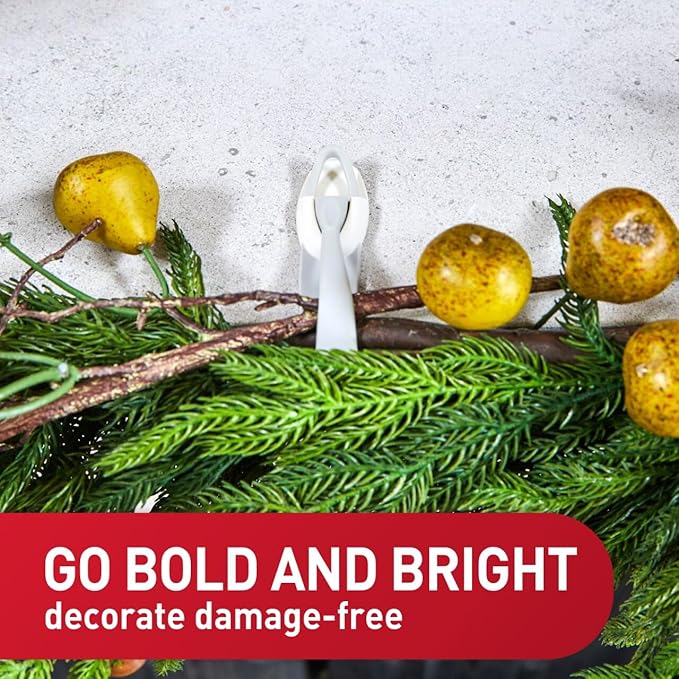 Command Cord Bundlers, Damage-Free Hanging Cord Organizer, No Tools Cord Bundler for Hanging Electrical Cables of Christmas Decorations, 6 Gray Cord Bundlers and 12 Command Strips