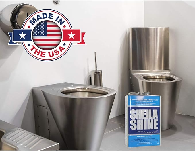 Sheila Shine 1 Gallon Stainless Steel Cleaner and Polish - Cleans, Polishes & Protects Kitchen Appliances, Refrigerators, Sinks, Ovens & Grills - Stainless Steel Sink Cleaner