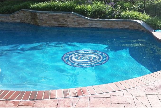 Skip's Garage Custom Monogram Decorative Pool Art - Mosaic Pool Art - Choose Your Size & Personalization - Easy Drop-in Installation