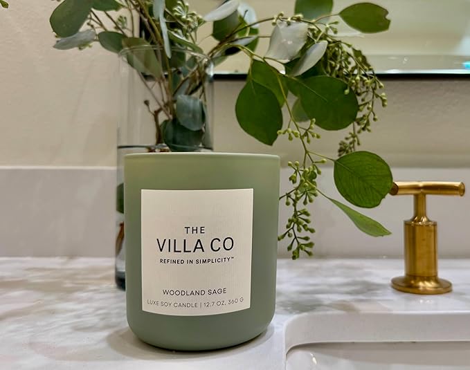 Woodland Sage | Scented Candle for Women & Men | Hand-Poured, Aromatic & Fragrant | 60 Hour Burn Time 12.7 OZ | Soy Based | Phthalate Free | Made in USA