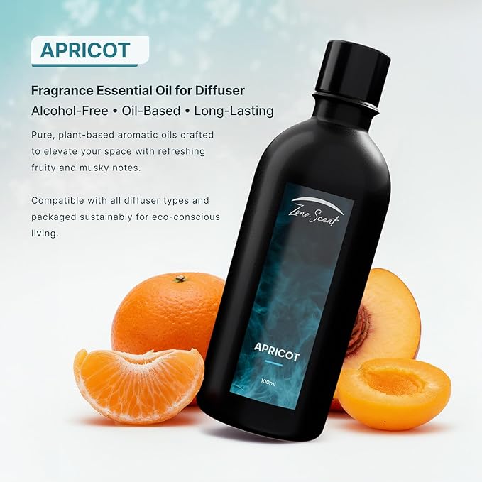 Apricot Essential Oil for Diffusers - Premium Aromatherapy Oil Set for Home and Hotel, Scented Diffuser Oils Scents, Eco-Friendly and Safe for Family and Pets, Diffuser Refill