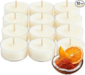 PartyLite Set of 12 Tea Lights Candles, Creamy Coconut Milk with Orange Flower Scent, Aromatherapy Scented Candles Gift Set, Up to 4 to 6 Hours Burn Time