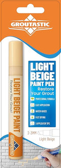 Light Beige Grout Paint Pen – Restore and ReColor Your Grout – Restores, Colors & Seals – Fast Drying, Waterproof, Long Lasting Color for Bathroom, Showers & Kitchen Floors.