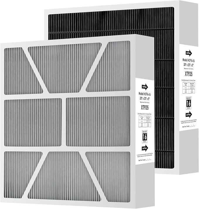 2-Pack X7935 MERV 16 Furnace Air Filter Replacement 20"x20"x5" Compatible with Lennox HCC14-23 Air Cleaner for Lennox X7935 Air Filter Model and Honeywell Filter Models FC100A101 And FC200E1011
