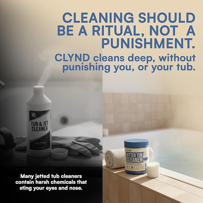 Jetted Tub Cleaner for the Jets and the Tubes 24 Tablets Hot Tub Cleaner for Jet Bathtub Heavy Duty - No Harsh Chemicals and Septic Safe - Compatible with Whirlpool, Spa, Jetted Bath