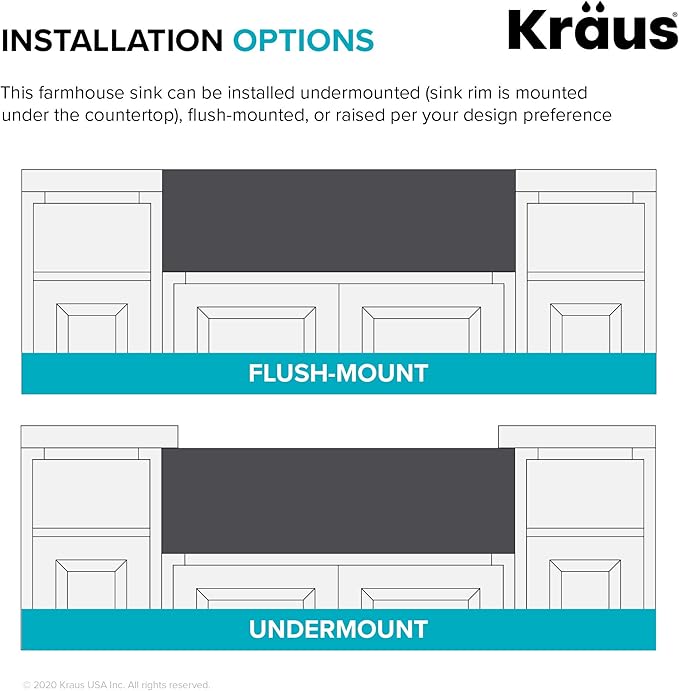 KRAUS Turino 33-inch Farmhouse Reversible Apron Front Fireclay Single Bowl Kitchen Sink in Matte White, KFR1-33MWH