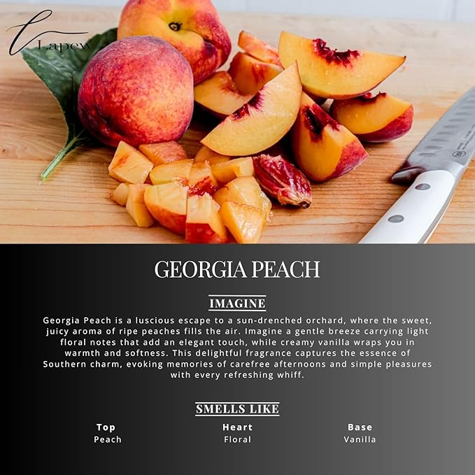 Lapew Georgia Peach Scented Mop Soap Concentrate 36 oz | Premium Fragranced Floor Cleaner | Streak-Free | Hard Floor Cleaning Solution | Eco Friendly | Made in USA