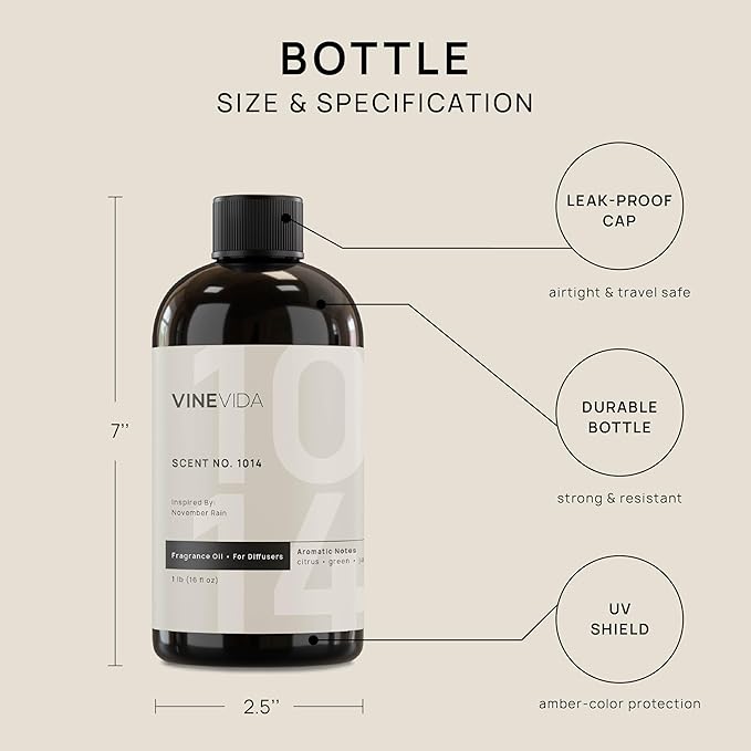 VINEVIDA (16oz) Hotel Fragrance Collection Diffuser Oil - Marriott-Inspired Scent - Cold Air Diffuser for Home