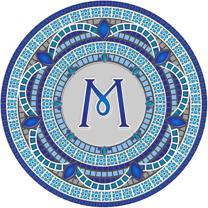 Skip's Garage Custom Monogram Decorative Pool Art - Mosaic Pool Art - Choose Your Size & Personalization - Easy Drop-in Installation