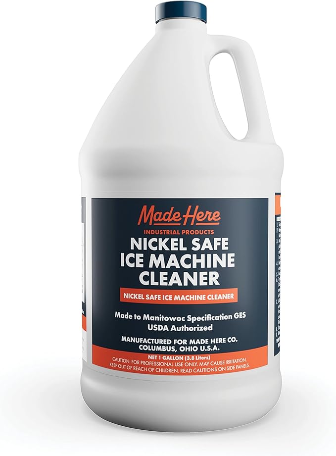 Made Here Co. Ice Machine Cleaner - Nickel-Safe Descaler for Effective Cleaning- Ideal for Nickel Components - Ideal for Home or Commercial Use, 1 Gallon, Pack of 1