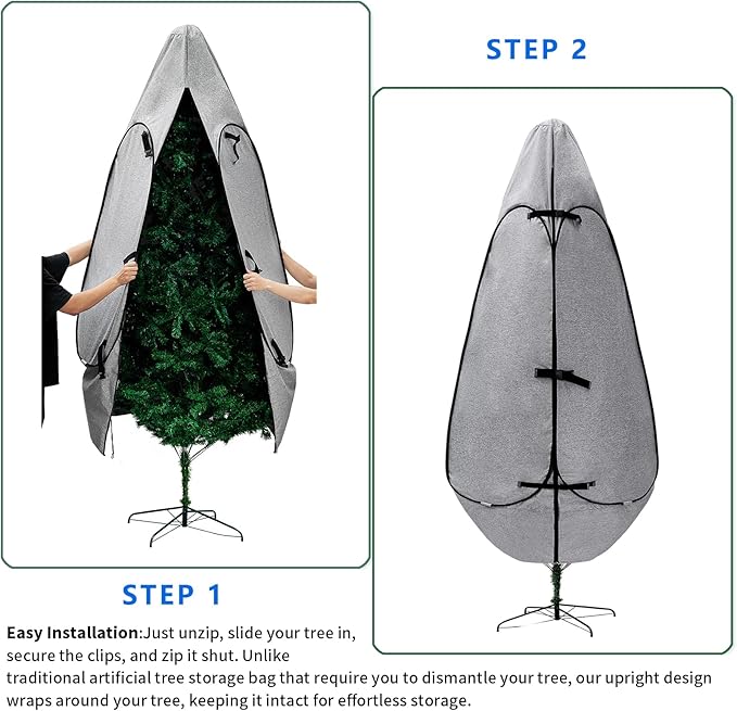 Christmas Tree Bag 9 Ft Large Christmas Tree Storage Bag 9 Foot Tree, Christmas Tree Cover For Upright Storage with Reinforced Handles