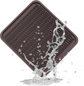 ZLR Large Silicone Dish Drying Mat (16" x 18") - XL Heavy Duty Drainboard Mat for Pots, Pans & Family Loads - Heat Resistant Trivet & Counter Protector, Easy Clean (Coffee)