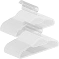 SONGMICS Pack of 50 Coat Hangers, Space-Saving Plastic Clothes Hangers, Non-Slip, 0.2 Inches Slim, 16.5 Inches Wide, 360° Swivel Silver Hook, White UCRP20WT50