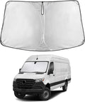 EcoNour Windshield Sun Shade Compatible for Mercedes Sprinter 2007–2026 | Van Front Window Sunshade | Heavy-Duty Foldable Sun Visor Protector | UV & Heat Blocking | Reduces Interior Heat