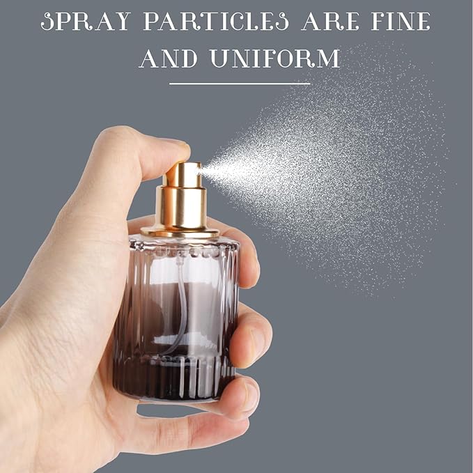Gsteng 30ml Glass Perfume Atomizer Bottles, 2pcs Empty Perfume Bottle, Black Perfume Spray Bottle, Portable Cologne Atomizer, Travel Perfume Atomizer Refillable