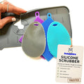 Asiopphire Faucet Mat for Sink - Silicone Scrubber Dish Set, Splash Guard, Food Grade BPA Free Kitchen Scrubber