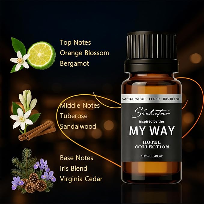My Way Diffuser Oil – Luxury Hotel Collection, Inspired by Five-Star Resort Scents – Sandalwood, Cedar & Iris (1 Fl Oz (Pack of 1))
