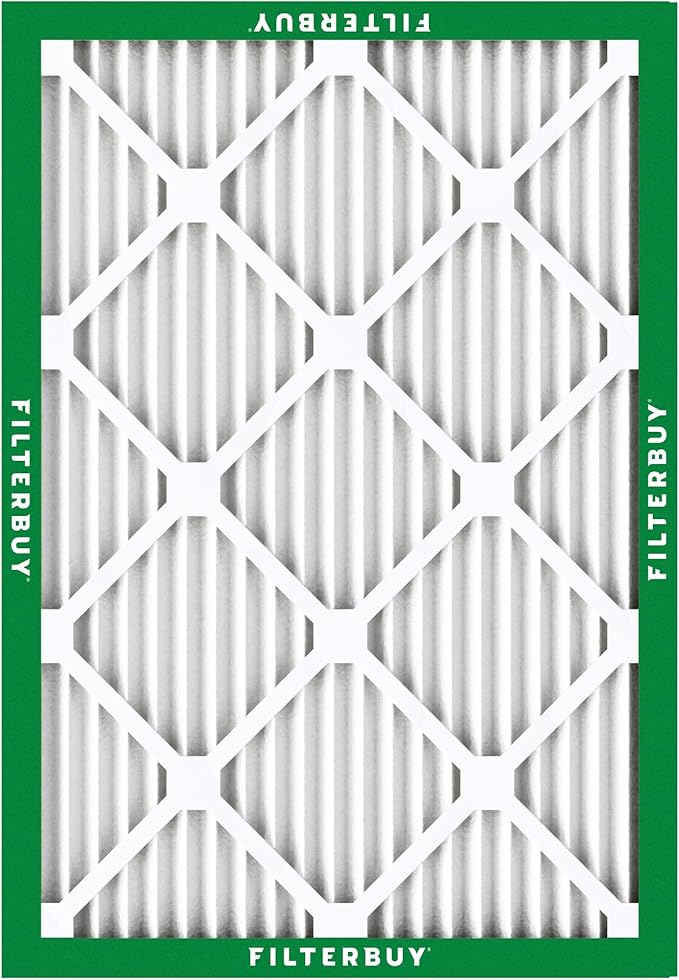 Filterbuy 10x14x1 Air Filter MERV 8 Essential Dust & Allergy Defense (6-Pack), Electrostatic Pleated HVAC AC Furnace Filters Replacement, Made in USA (Actual Size: 9.50 x 13.50 x 0.75)